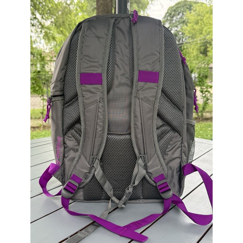Outdoor Products Traverse Backpack Gray Unisex Book Bag Travel Hiking School - Picture 2 of 12